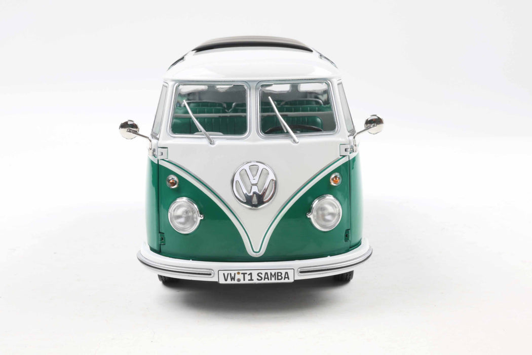 1:18 VOLKSWAGEN T1 SAMBA GREEN / WHITE 1962