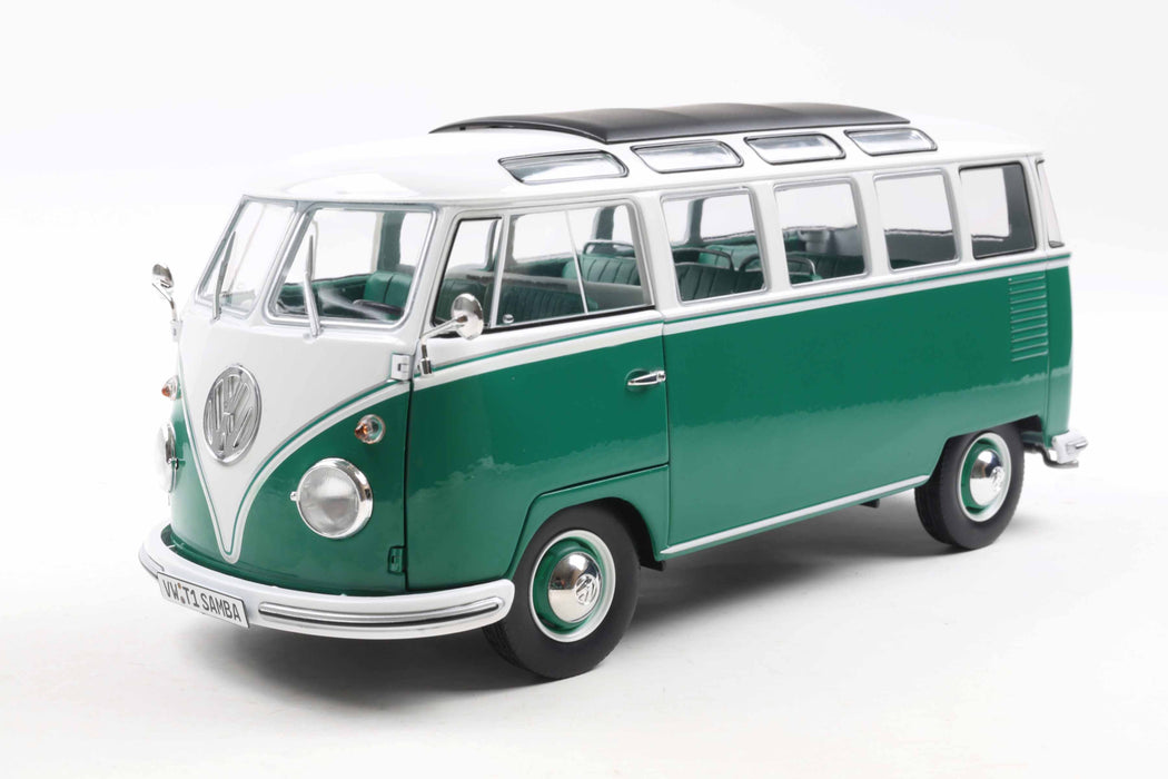 1:18 VOLKSWAGEN T1 SAMBA GREEN / WHITE 1962