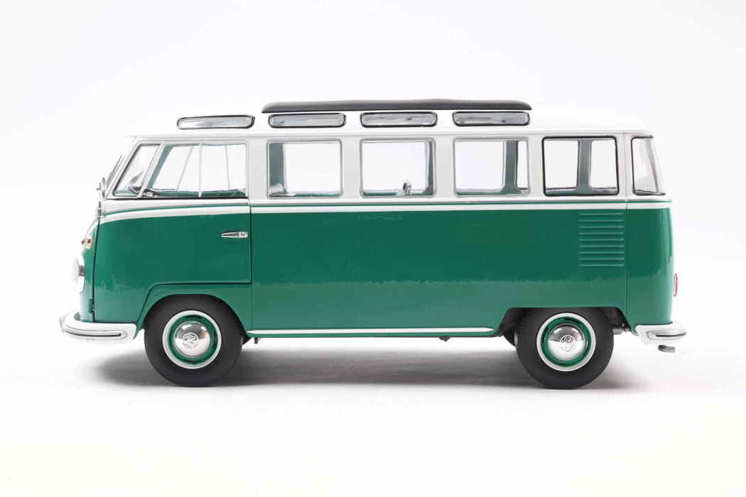 1:18 VOLKSWAGEN T1 SAMBA GREEN / WHITE 1962