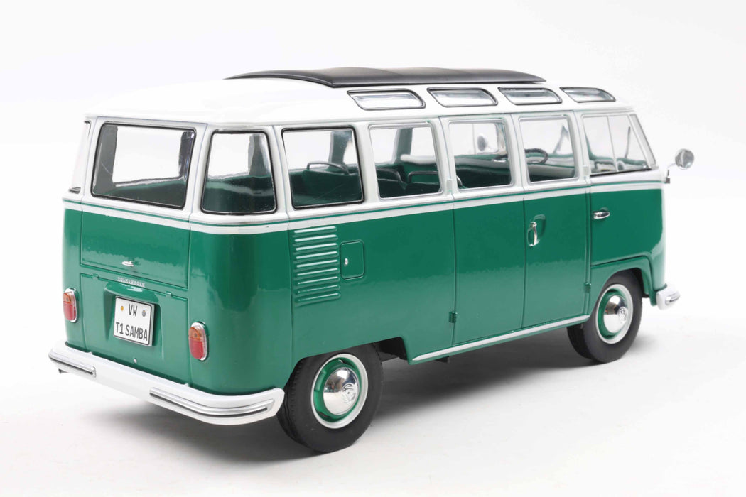 1:18 VOLKSWAGEN T1 SAMBA GREEN / WHITE 1962