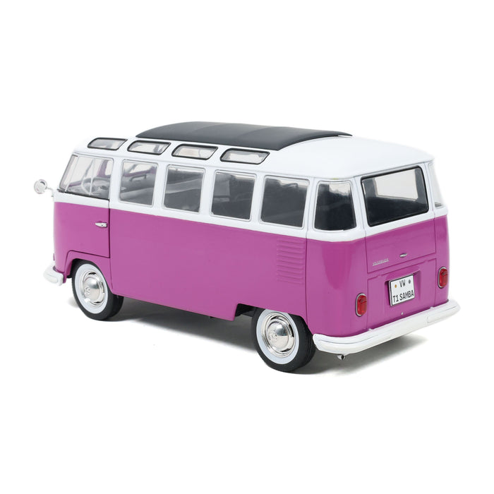 1:18 VOLKSWAGEN T1 SAMBA - VIOLET / BLANC - 1962