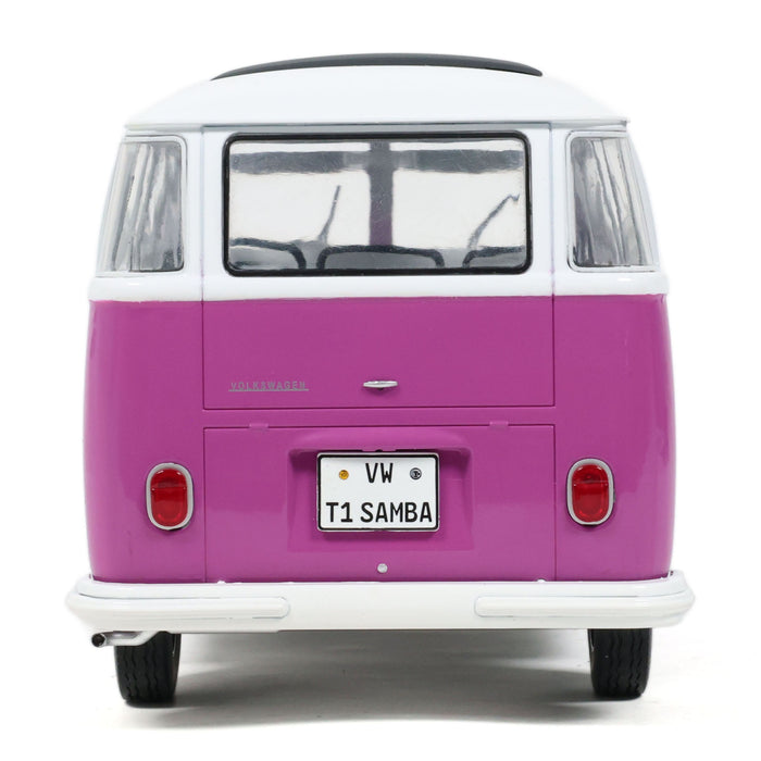 1:18 VOLKSWAGEN T1 SAMBA - VIOLET / BLANC - 1962