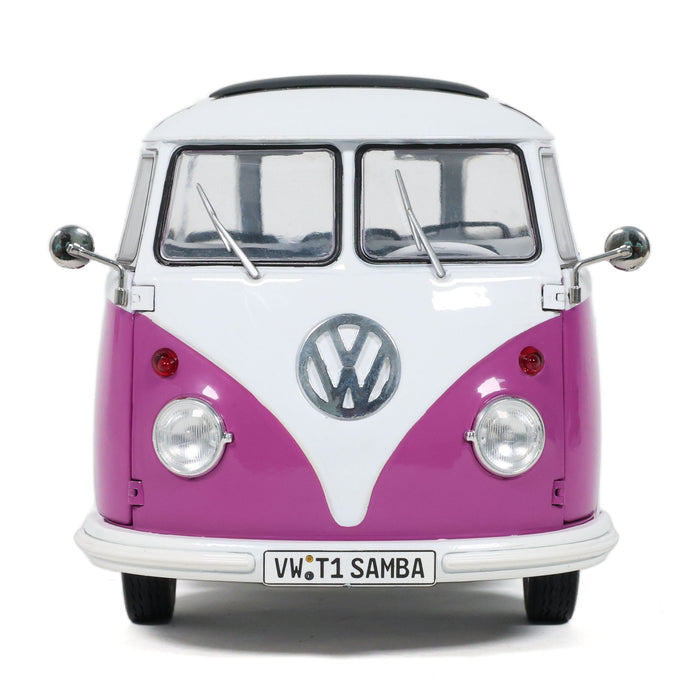 1:18 VOLKSWAGEN T1 SAMBA - VIOLET / BLANC - 1962