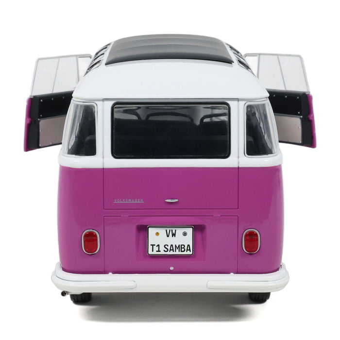 1:18 VOLKSWAGEN T1 SAMBA - VIOLET / BLANC - 1962