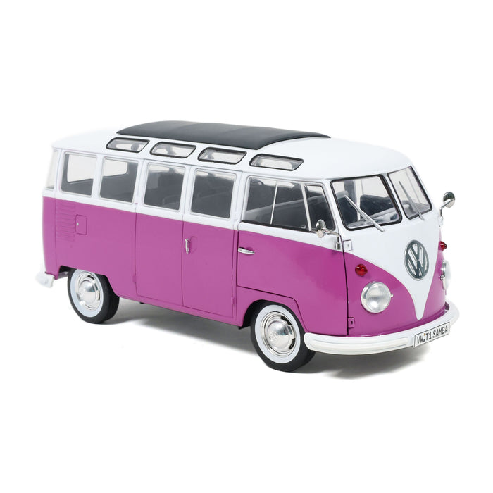 1:18 VOLKSWAGEN T1 SAMBA - VIOLET / BLANC - 1962