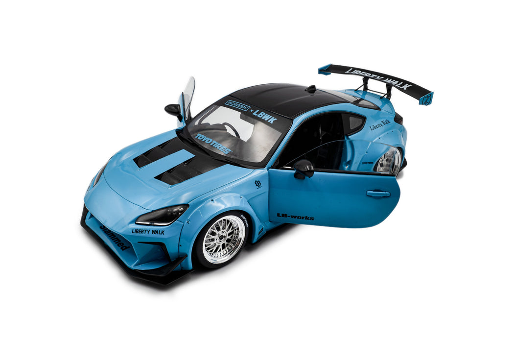 1:18 Toyota GR86 LBWK Body Kit Baby Blue 2024
