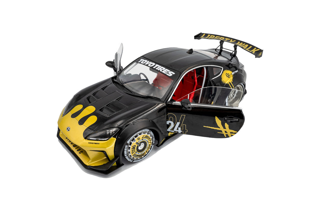 1:18 Toyota GR86 Liberty Walk Body Kit Black & Gold 2024