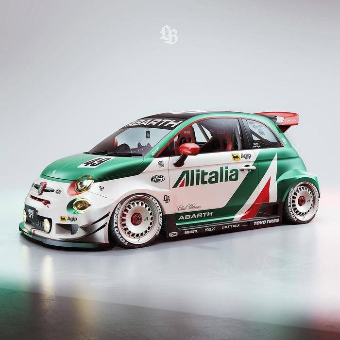 1:18 FIAT 595 ABARTH LIBERTY WALK BODY KIT RALLY TRIBUTO 2025