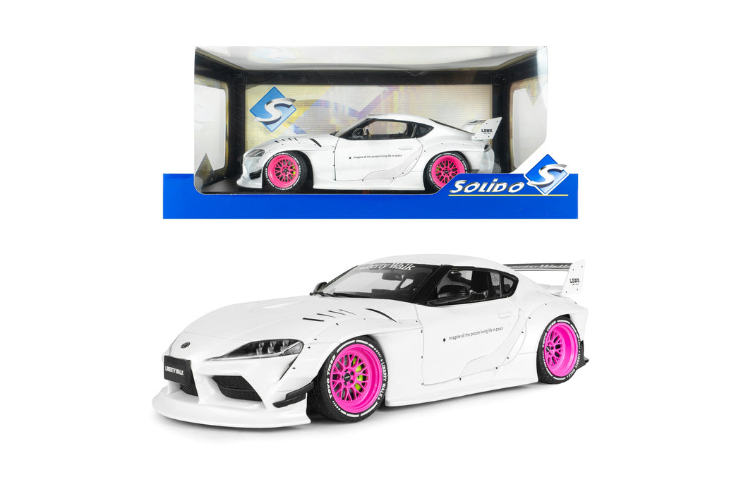 1:18 TOYOTA GR SUPRA LIBERTY WALK BODY KIT WHITE PINK 2025