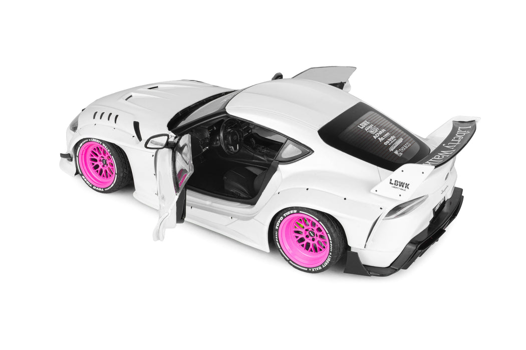 1:18 TOYOTA GR SUPRA LIBERTY WALK BODY KIT WHITE PINK 2025