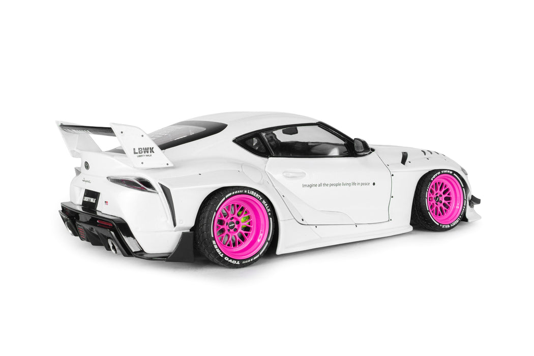 1:18 TOYOTA GR SUPRA LIBERTY WALK BODY KIT WHITE PINK 2025