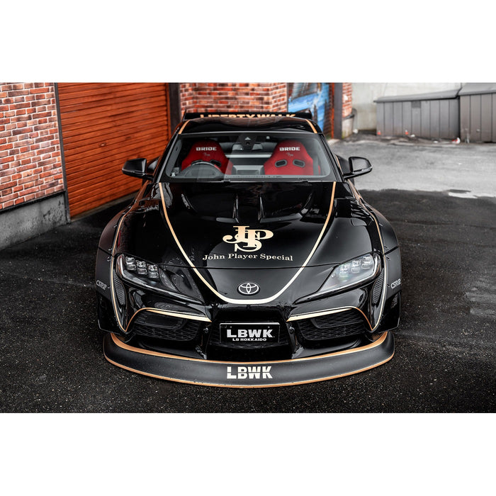 1:18 TOYOTA GR SUPRA LIBERTY WALK BODY KIT BLACK AND GOLD TRIBUTE 2025