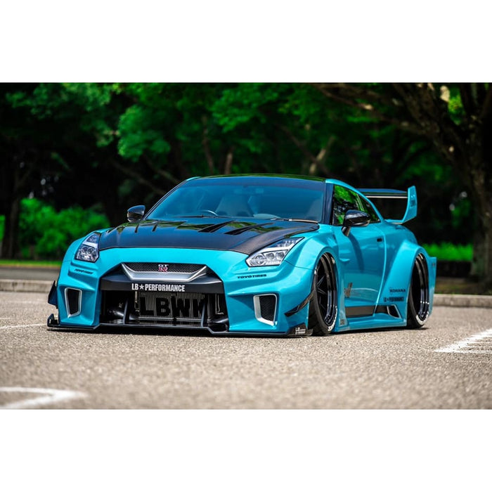 1:18 NISSAN GT-R (R35) LIBERTY WALK SILHOUETTE BODY KIT BLUE METALLIC 2025