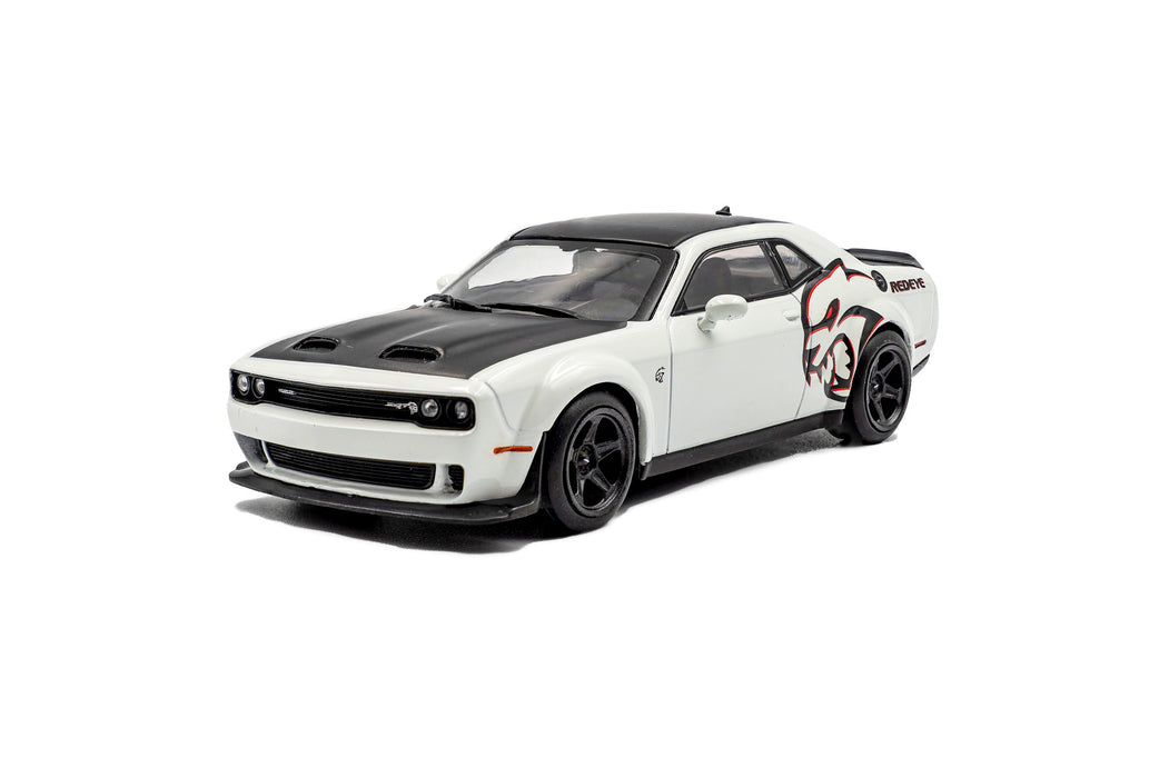 1:43 DODGE CHALLENGER SRT HELLCAT REDEYE WIDEBODY CUSTOM WHITE KNUCKLE 2020