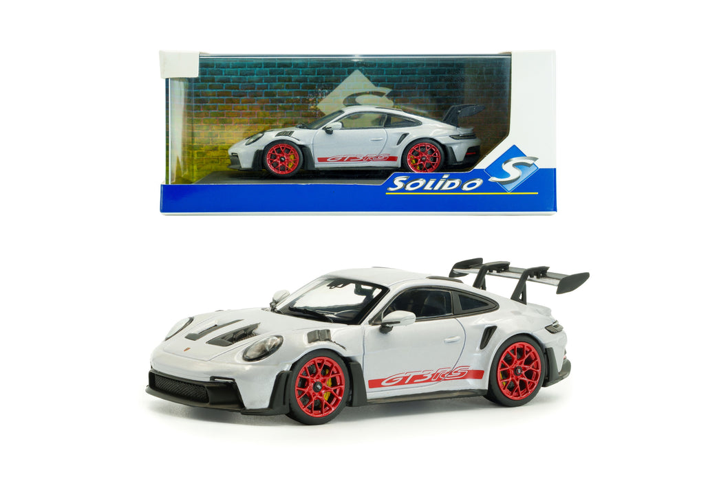 1:43 Porsche 911 (992) GT3 RS Ice Grey Metallic w/Pyro Red 2023