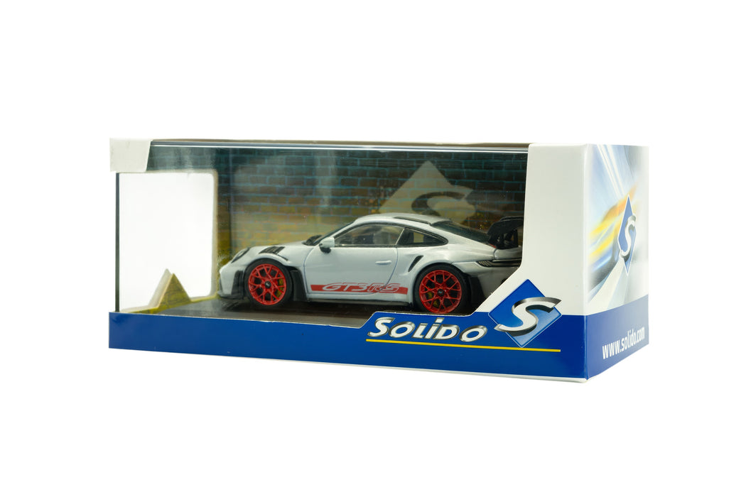 1:43 Porsche 911 (992) GT3 RS Ice Grey Metallic w/Pyro Red 2023