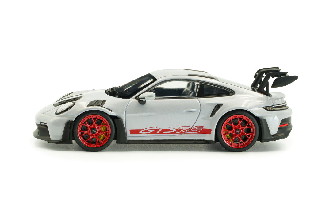 1:43 Porsche 911 (992) GT3 RS Ice Grey Metallic w/Pyro Red 2023