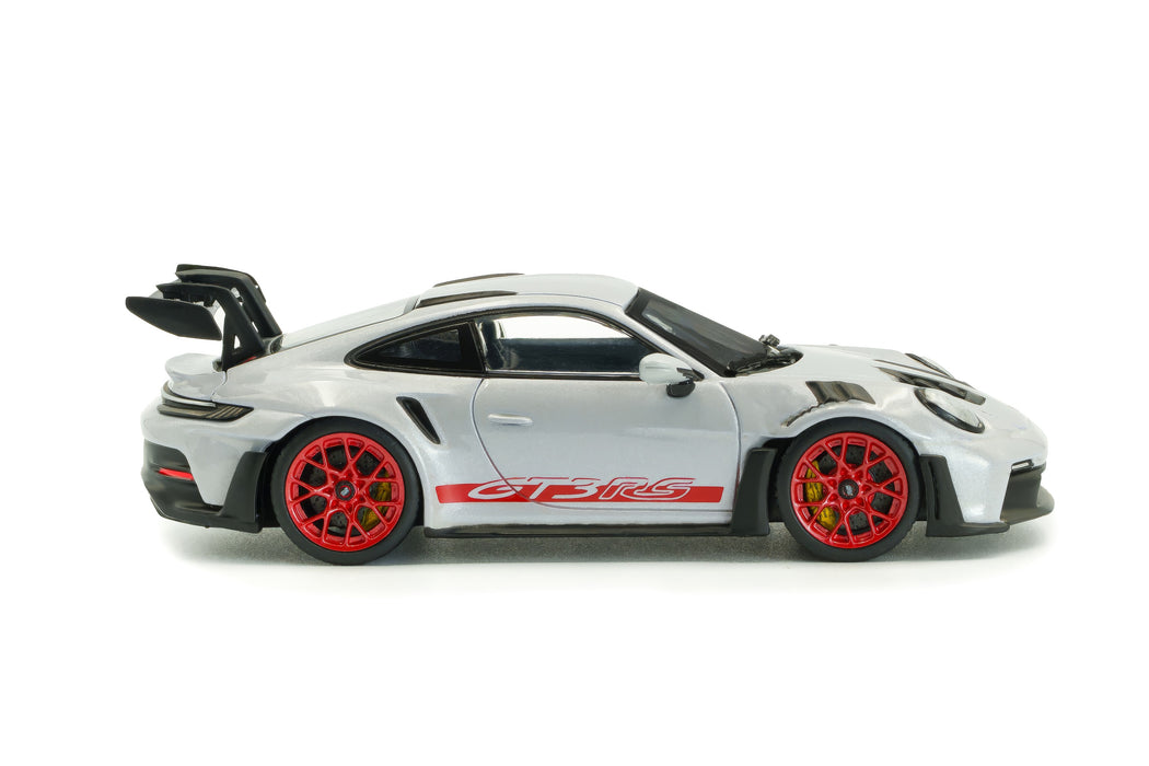 1:43 Porsche 911 (992) GT3 RS Ice Grey Metallic w/Pyro Red 2023