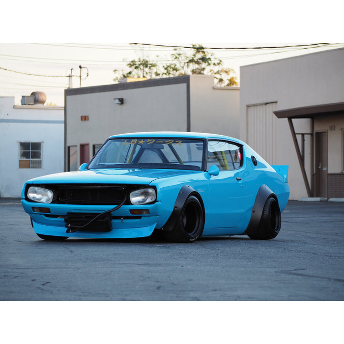 1:43 NISSAN SKYLINE GT-R (KPGC110) "KENMERI" W/ LIBERTY WALK BODY KIT BLUE 1972
