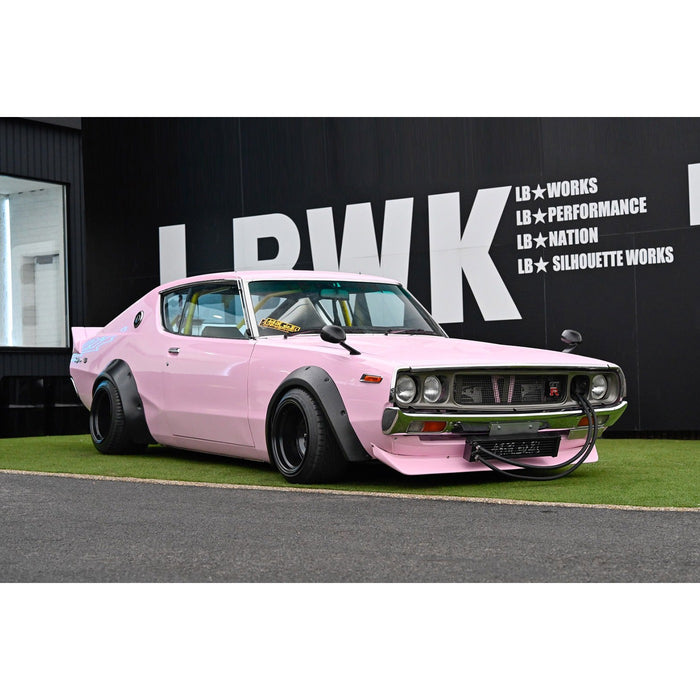 1:43 NISSAN SKYLINE GT-R (KPGC110) "KENMERI" W/ LIBERTY WALK BODY KIT PINK 1972
