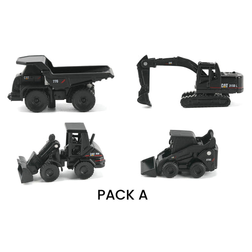 Cat Micro Constructors Special Black Edition 4-pack Assorment 4-Pack Set A 4-Pack Set B