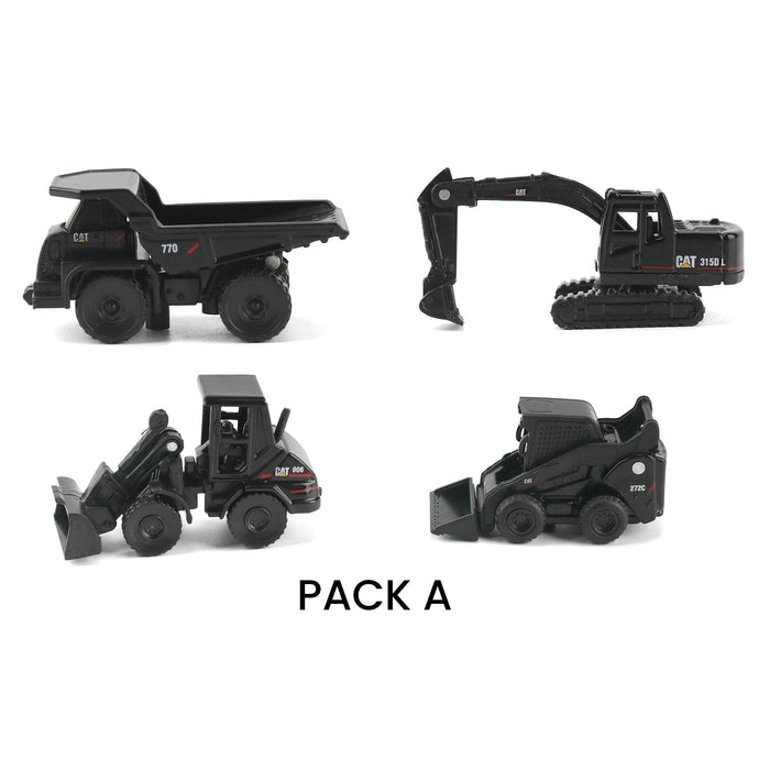 Cat Micro Constructors Special Black Edition 4-pack Assorment 4-Pack Set A 4-Pack Set B