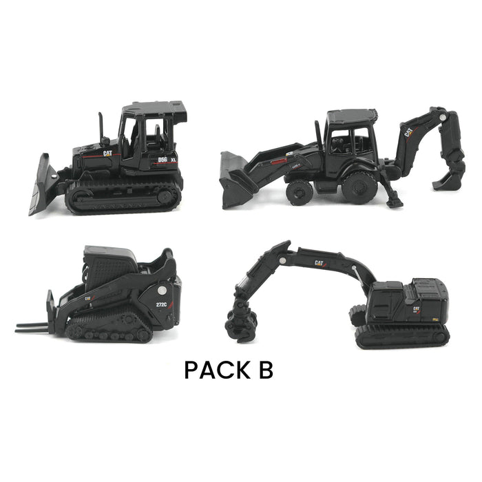 Cat Micro Constructors Special Black Edition 4-pack Assorment 4-Pack Set A 4-Pack Set B