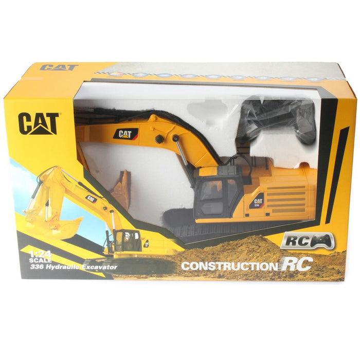 Excavadora RC Carrera CAT 336 A Escala 1:24 - Vehículo De Control Remoto Con Movimiento Real, Para Niños +8 Años