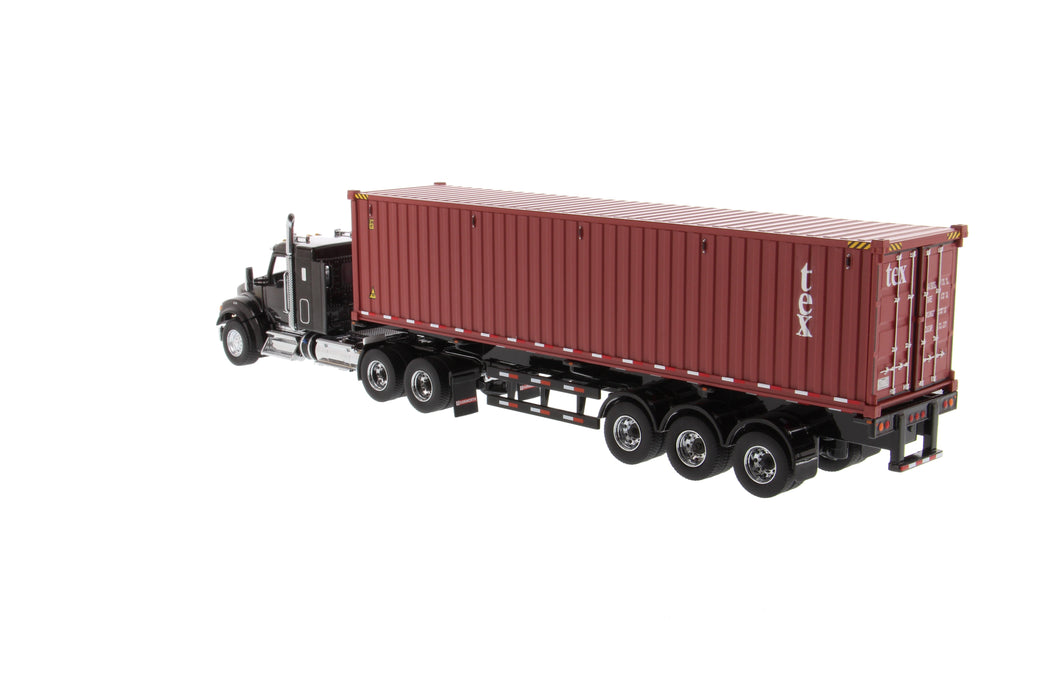 1:50 Kenworth T880 SFFA Day Cab with 40" Sleeper & Skeletal Trailer with 40' Dry Goods Sea Container