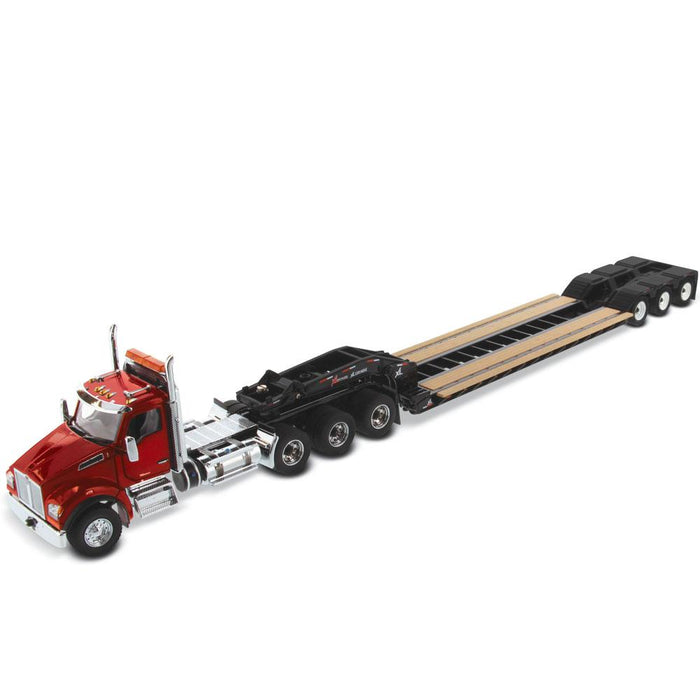 1:50 Kenworth T880 SFFA Day Cab with XL 120 Low-Profile HDG Trailer - Outrigger Style with Jeep & 2 Boosters