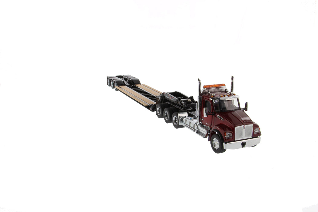 1:50 Kenworth T880 SFFA Day Cab with XL 120 Low-Profile HDG Trailer - Outrigger Style with Jeep & 2 Boosters