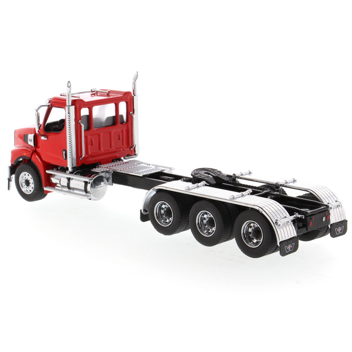 1:50 Western Star 49X SB Tridem Tractor – Opening Hood, Detroit Diesel Engine, Opening Doors with Cab Interior – Cab – Viper Red
